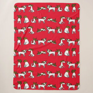 Couverture Sherpa Dessin Animé Jack Russell