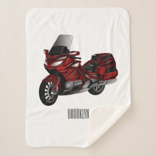 Couverture Sherpa Dessin de moto de tourisme