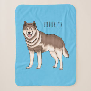 Couverture Sherpa dessin humoristique sibérien husky