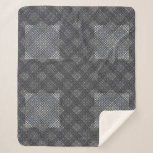 Couverture Sherpa Diagonale 2tones du motif Checker.bx4x4 BLK BG