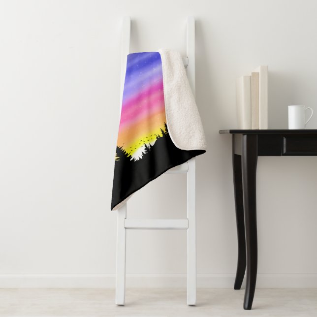 Couverture Sherpa Diamond Night Sherpa Blanket (En situation)