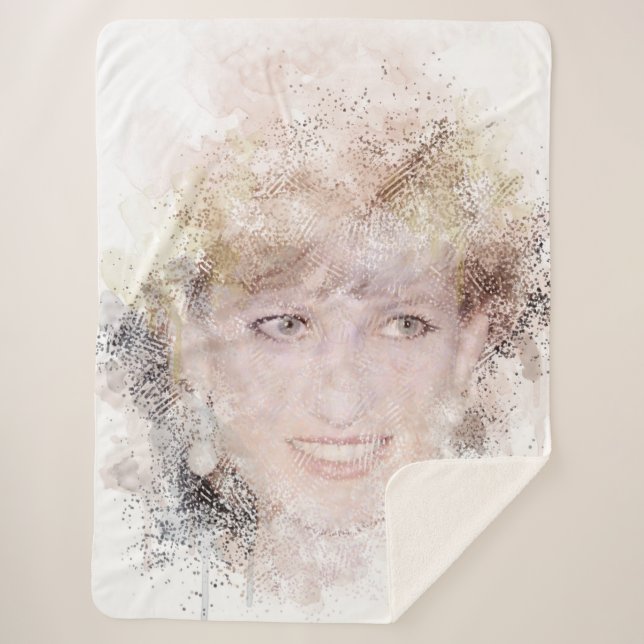 Couverture Sherpa Diana, la princesse du peuple Portrait d'aquarelle (Devant)
