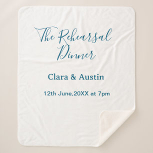 Couverture Sherpa dîner de répétition la veille simple minimal m