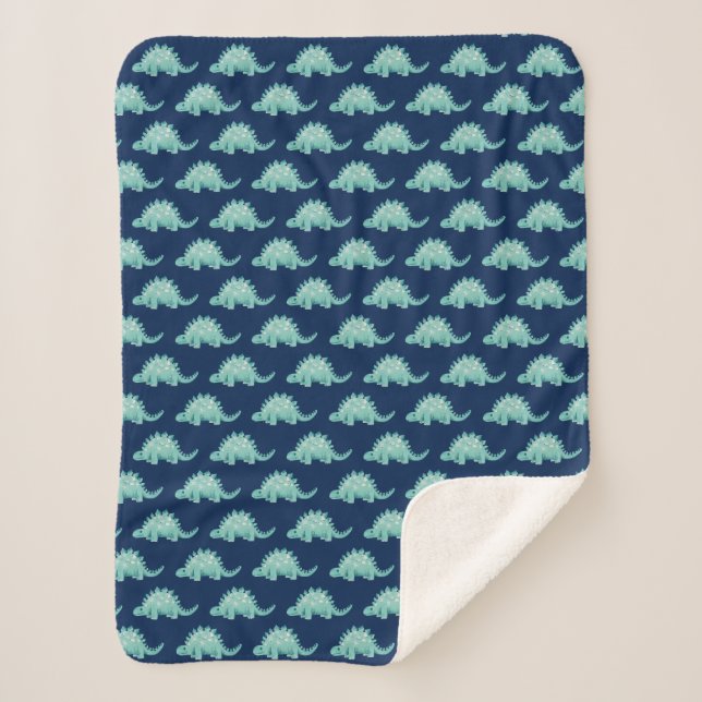 Couverture Sherpa Dinosaur Stegosaurus Motif (Devant)