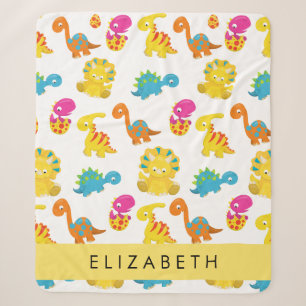 Couverture Sherpa Dinosaures Mignons, Motif Des Dinosaures, Votre No
