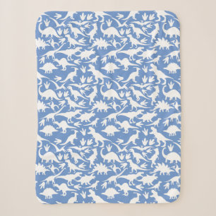 Couverture Sherpa Dinosaures motif 01 w. BG LBlue