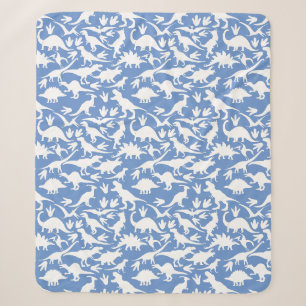 Couverture Sherpa Dinosaures motif 01 w. BG LBlue