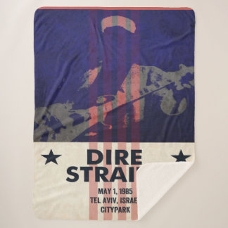 Couverture Sherpa Dire Straits Tour Poster Blanket
