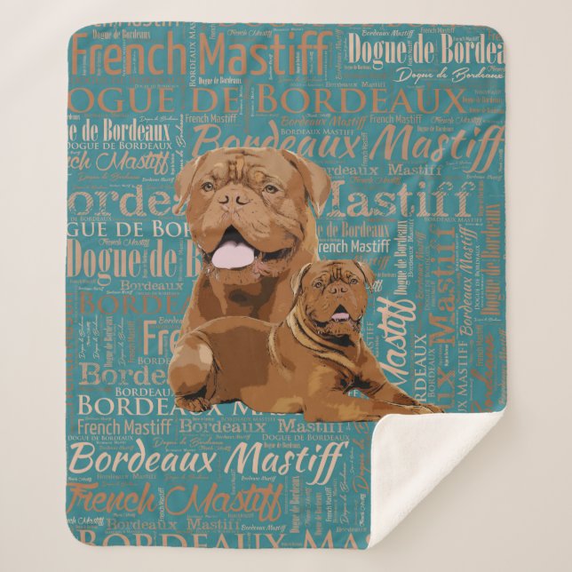 Couverture Sherpa Dogue de Bordeaux - mastiff français (Devant)