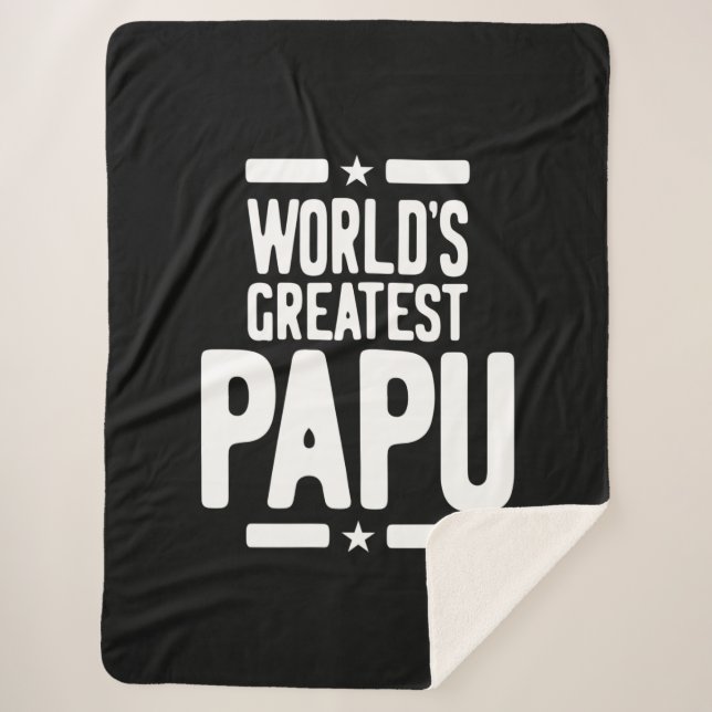 Couverture Sherpa Don du plus grand Père Papu du monde (Devant)