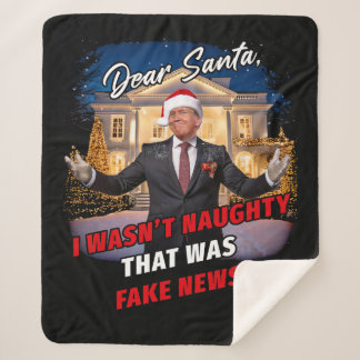Couverture Sherpa Donald Trump Funny Plaisanterie, Cher Père Noël, f