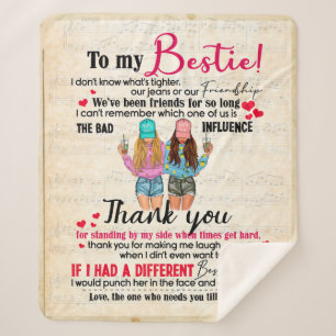 Couverture Sherpa Dons de Bestie Lettre à mon Merci de bestin