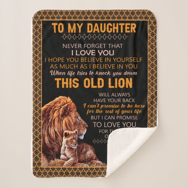 Couverture Sherpa Dons de filles| Lettre À Ma Fille De Papa (Devant)