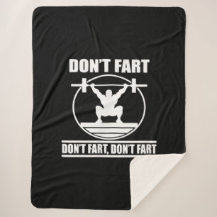 Couverture Sherpa Dont Fart Funny Gym Workout Squat pour Bodybuilder