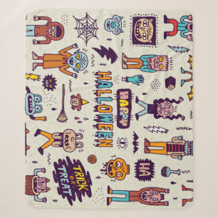 Couverture Sherpa Doodles d'Halloween, bande dessinée délirante sans