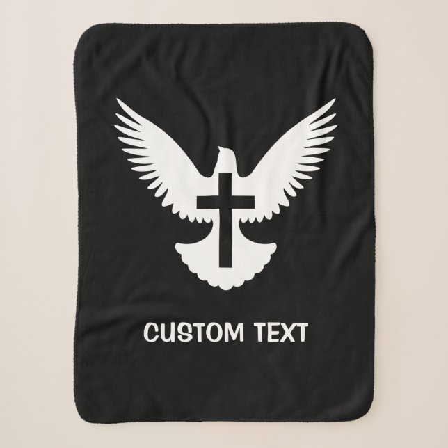Couverture Sherpa Dove avec croix (Devant)