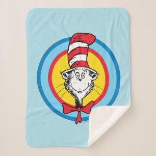 Couverture Sherpa Dr Seuss   Chat dans le graphique de la tête du Ca