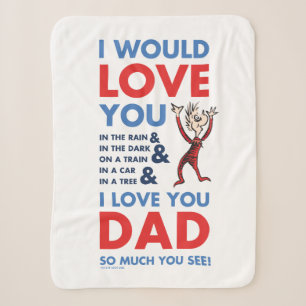 Couverture Sherpa Dr Seuss   Je T'Aime Papa Tant Que Tu Vois