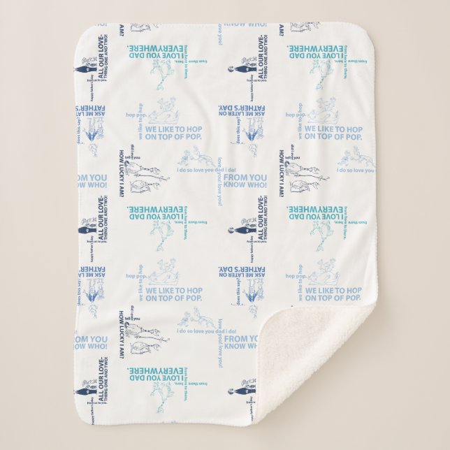 Couverture Sherpa Dr Seuss | Motif de devis Fête des pères (Devant)