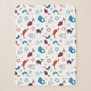 Couverture Sherpa Dr. Seuss Motif d'étoiles d'un poisson deux pois