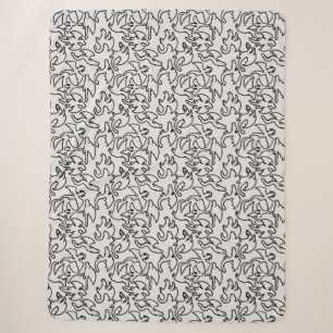 Couverture Sherpa Dragons noirs motif contour.b L Gray BG