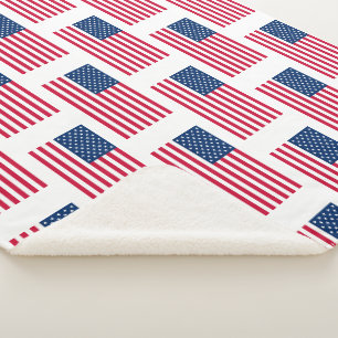 Couverture Sherpa Drapeau américain Sherpa Blanket États-Unis d'Amér