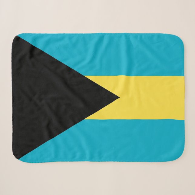 Couverture Sherpa Drapeau bahaméen (Devant (Horizontal))
