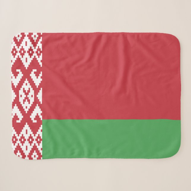 Couverture Sherpa Drapeau biélorusse patriotique Sherpa Blanket (Devant (Horizontal))