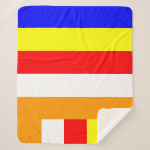 Couverture Sherpa Drapeau bouddhiste Couleurs Bouddhisme Symbolisme 