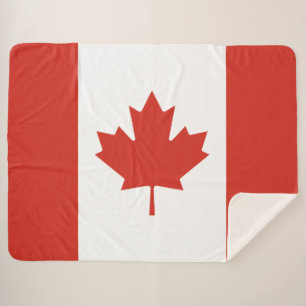Couverture Sherpa Drapeau canadien (Feuille d'érable) (Canada)