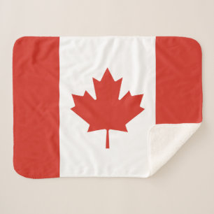 Couverture Sherpa Drapeau canadien patriotique