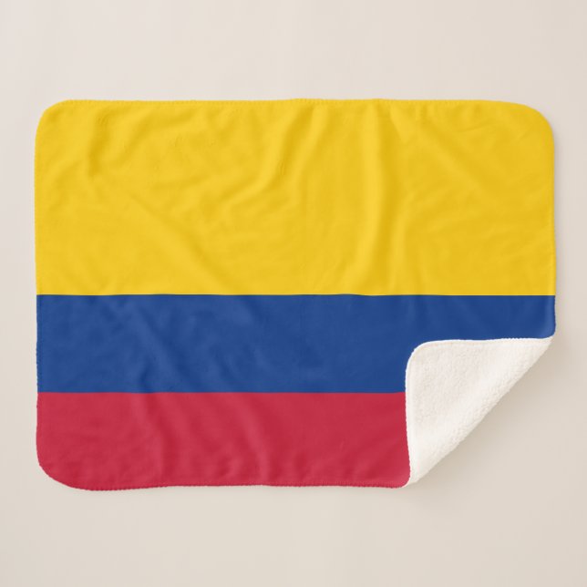Couverture Sherpa Drapeau Colombie (Devant (Horizontal))
