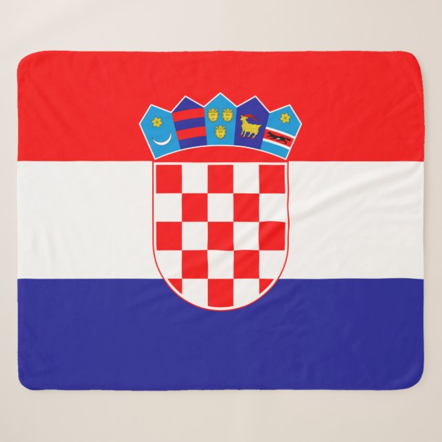 Couverture Sherpa Drapeau croate (Devant (Horizontal))