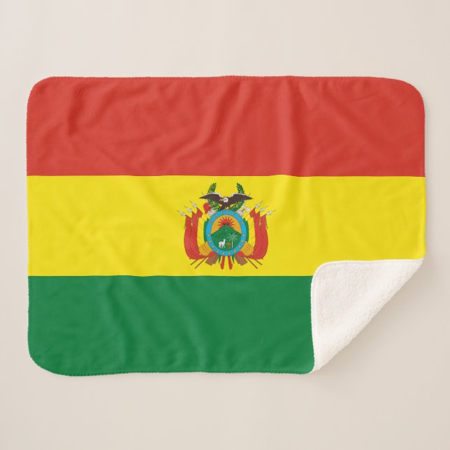 Couverture Sherpa Drapeau de Bolivie patriotique (Devant (Horizontal))