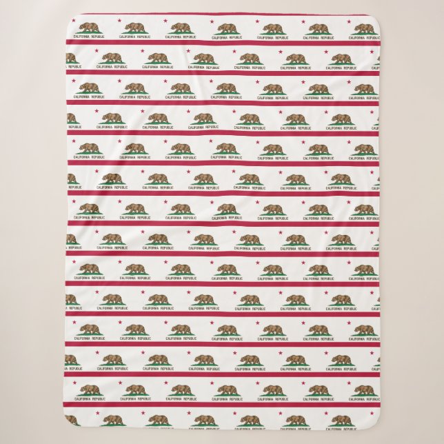 Couverture Sherpa Drapeau de Californie (Devant)