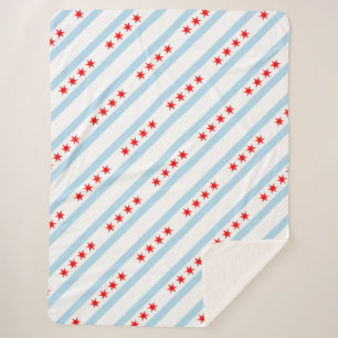 Couverture Sherpa Drapeau de Chicago