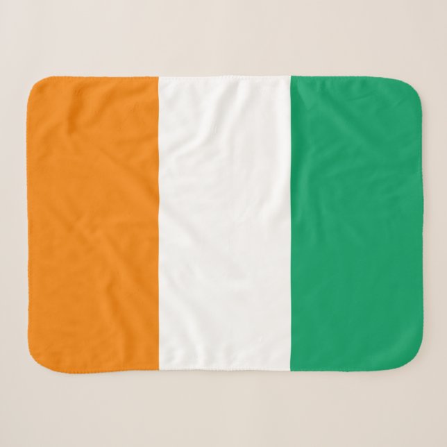 Couverture Sherpa Drapeau de Côte d'Ivoire (Devant (Horizontal))