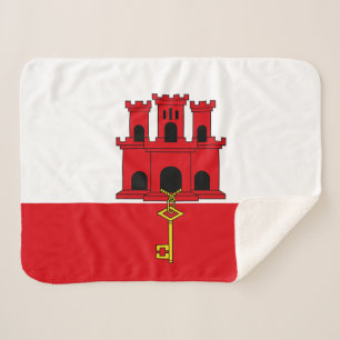 Couverture Sherpa Drapeau de Gibraltar