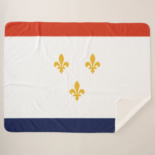 Couverture Sherpa Drapeau de la Nouvelle-Orléans (Louisiane, États-U