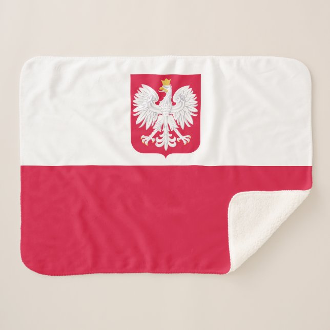 Couverture Sherpa Drapeau de la Pologne (Devant (Horizontal))