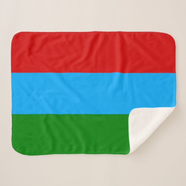 Couverture Sherpa Drapeau de la République de Karelia (Devant (Horizontal))