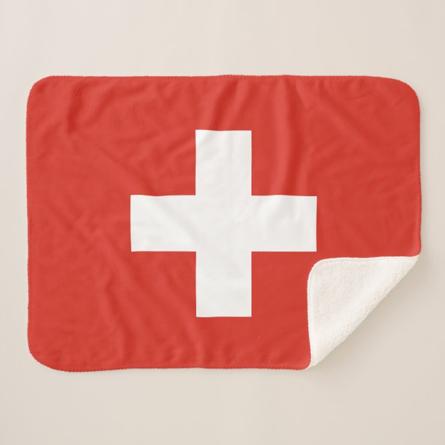 Couverture Sherpa Drapeau de la Suisse (Devant (Horizontal))