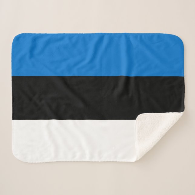Couverture Sherpa Drapeau de l'Estonie (Devant (Horizontal))