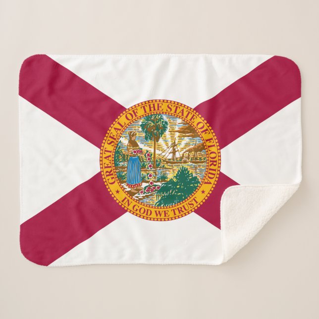 Couverture Sherpa Drapeau de l'État de Floride (Devant (Horizontal))