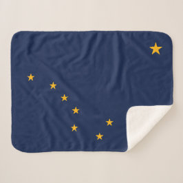 Couverture Sherpa drapeau de l'état de l'Alaska imprimer Patriotique