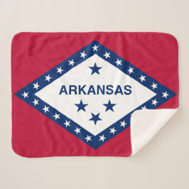 Couverture Sherpa Drapeau de l'État de l'Arkansas Imprimer Patriotiq