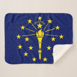 Couverture Sherpa Drapeau de l'état de l'Indiana Imprimer Patriotiqu