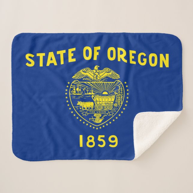 Couverture Sherpa Drapeau de l'État de l'Oregon (Devant (Horizontal))