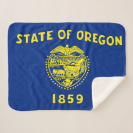 Couverture Sherpa Drapeau de l'État de l'Oregon Imprimer Patriotique