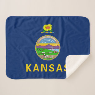 Couverture Sherpa Drapeau de l'État du Kansas